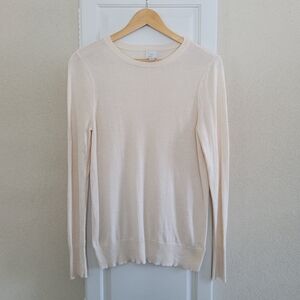 A New Day Cream Oatmeal Lightweight Sweater Size Medium
